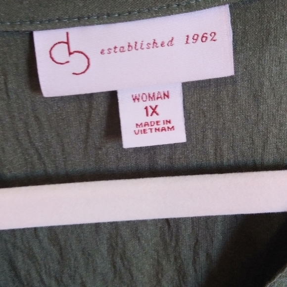 Dress Barn Green Top Sz 1X - Picture 5 of 5